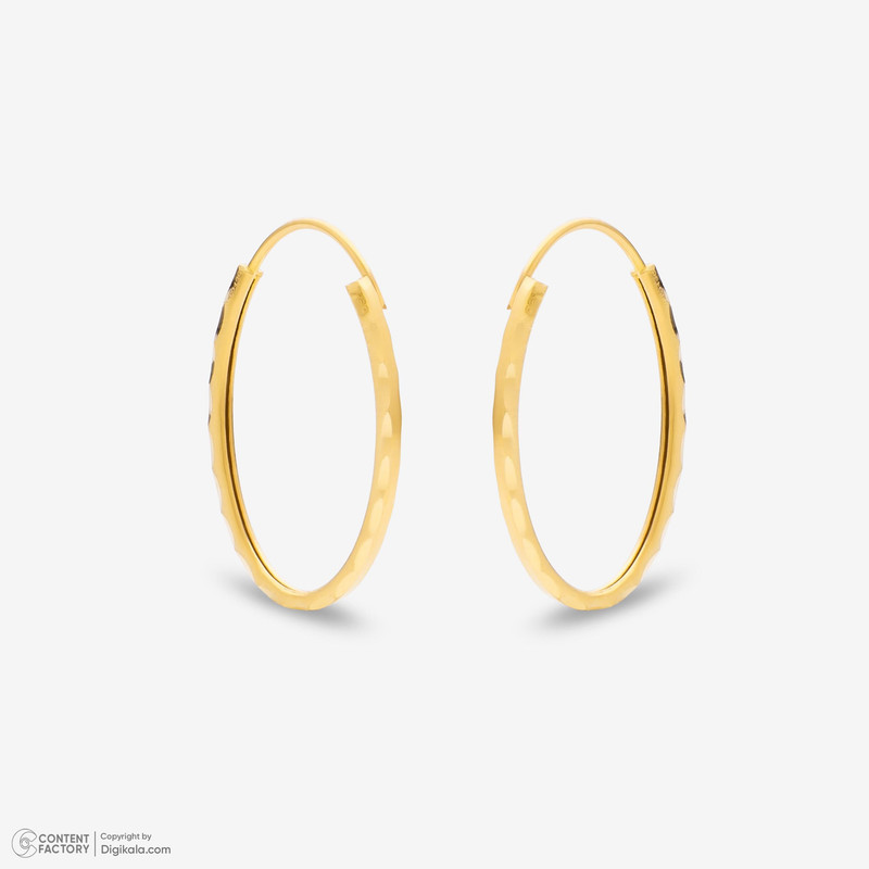 گوشواره حلقه‌ای طلا 18 عیار زنانه مایا ماهک مدل ME1249 - 6