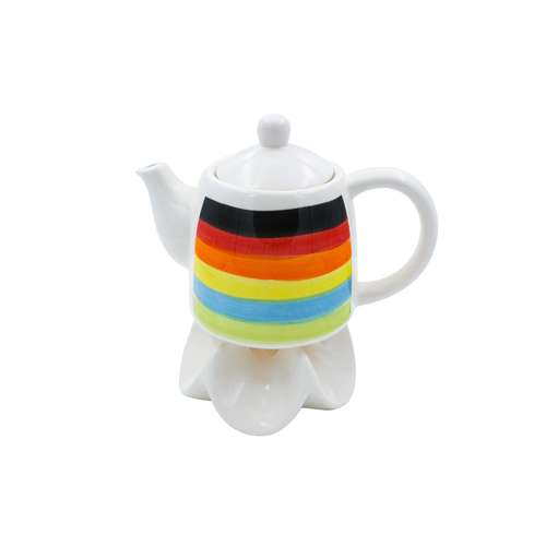 ست قوری و وارمر سرامیکی مدل آیریس