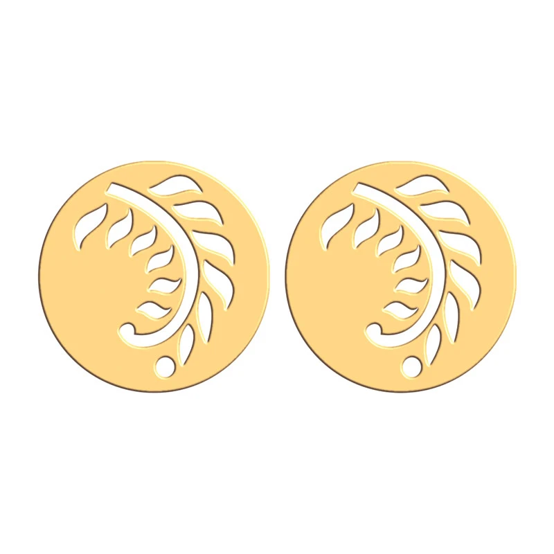 گوشواره طلا 18 عیار زنانه فرشته طرح برگ WEL-000228