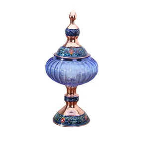 ‎شکلات خوری‎ ‎‎‎پایه دار‎ ‎‎مس و پرداز‎ ‎‎رنگ‎ ‎آبی تیره‎ ‎ ‎‎طرح‎ ‎آبگینه‎ ‎ ‎‎‎‎مدل 1001200032