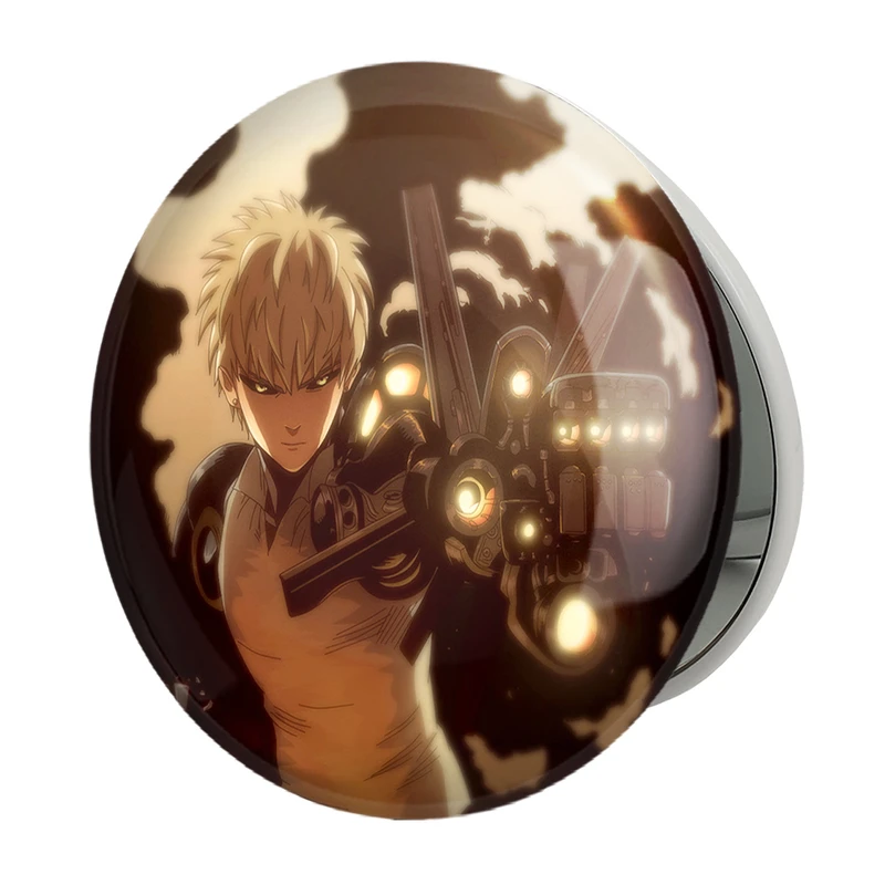 آینه جیبی خندالو طرح جنوس انیمه مرد تک مشتی One Punch Man مدل تاشو کد 11365 