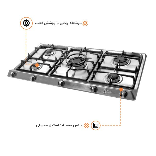 اجاق گاز صفحه ای اخوان مدل V1