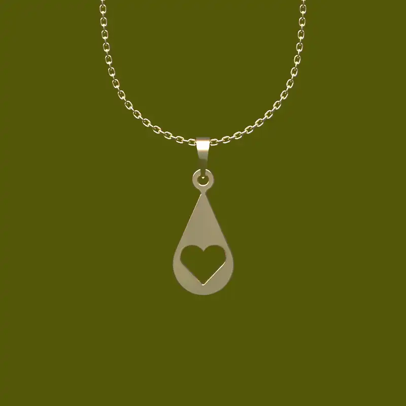 گردنبند طلا 18 عیار زنانه مدوپد مدل  طرح قلب کد S1187