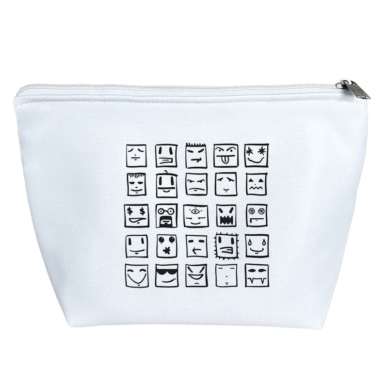 کیف لوازم آرایش دخترانه خندالو مدل چهره های مربعی کد 8575