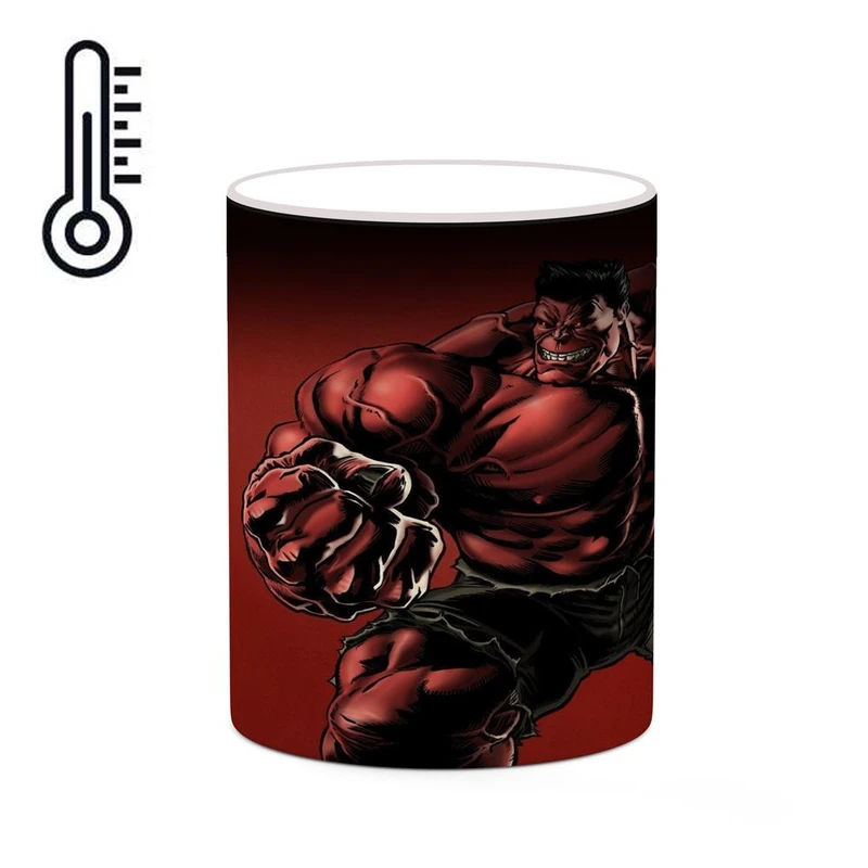 ماگ حرارتی کاکتی مدل رد هالک Red Hulk کد mgh39723