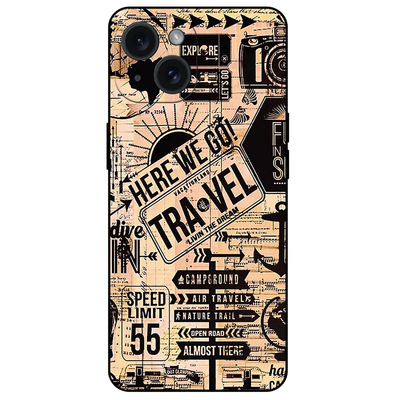 کاور مگافون طرح مسافرت مدل 8098 مناسب برای گوشی موبایل اپل iPhone 15 Plus  