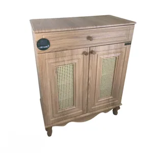 جاکفشی 4 طبقه آرچین چوب مدل حصیری 