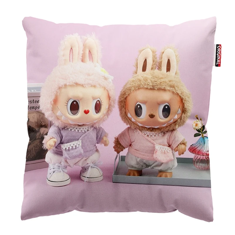 کوسن پاد آفرین مدل عروسک لبوبو کد PK302034 سایز 30*30 سانتی متر