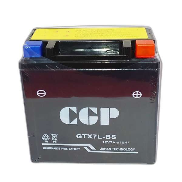 باتری موتورسیکلت سی جی پی مدل 12 V 7 A بلند مناسب برای موتور سیکلت هوندا 125