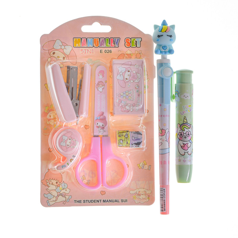 بسته لوازم تحریر مدل ملودی طرح سانریو بسته 8 عددی