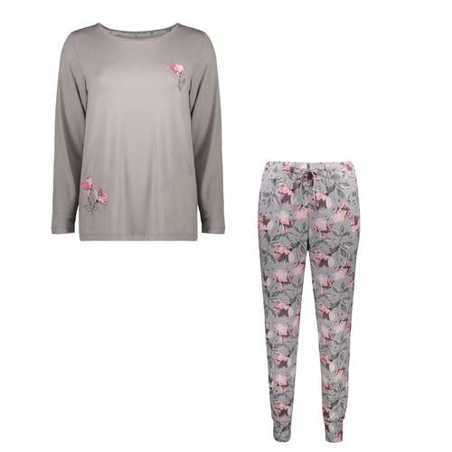 ست تی شرت آستین بلند و شلوار زنانه ناربن مدل 1521650-90