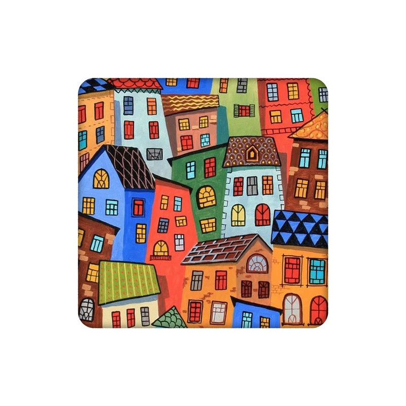 زیرلیوانی طرح خونه رنگی کد 0642041