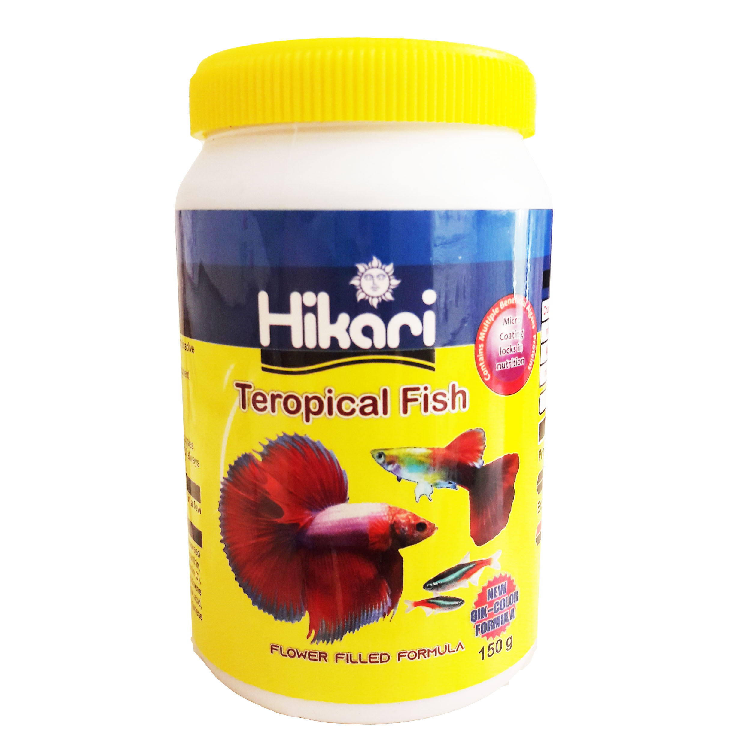 غذا ماهی هیکاری مدل Teropical fish وزن 150 گرم