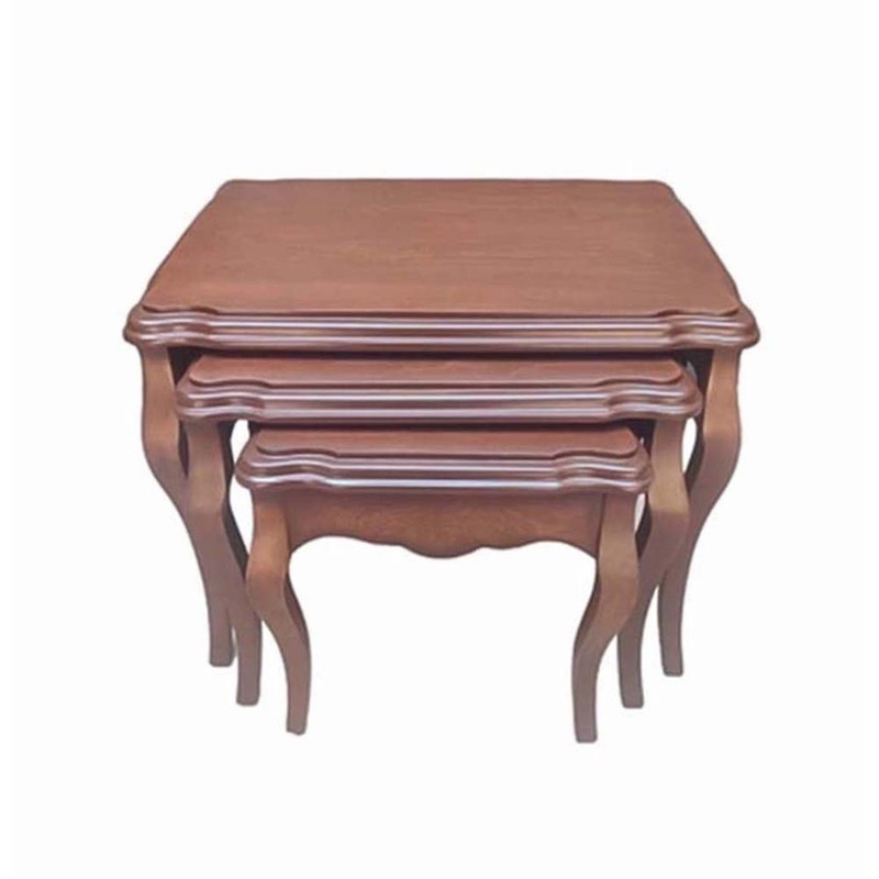 میز عسلی مدل ALM200 راش مجموعه 3 عددی