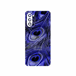 MAHOOT Purple Feather Cover Sticker for Motorola Moto G52
