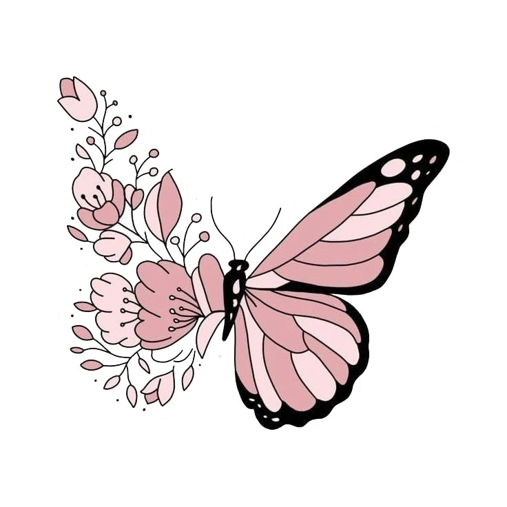 استیکر پارچه و لباس پاد آفرین مدل پروانه کد 613