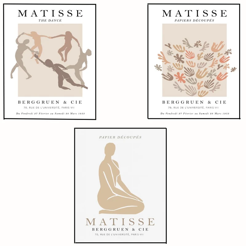 پوستر مدل هنر نو - هدیه هنردوستان و خلاقان 2 مجموعه 3 عددی