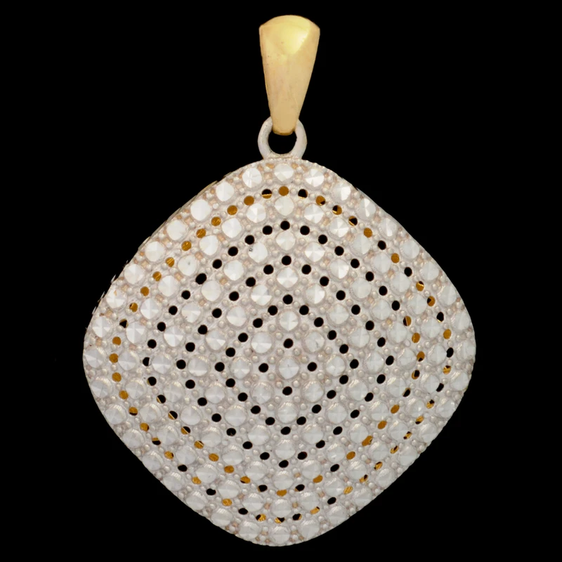 آویز گردنبند طلا 18 عیار زنانه طلای مستجابی طرح مربع آوا کد 2323
