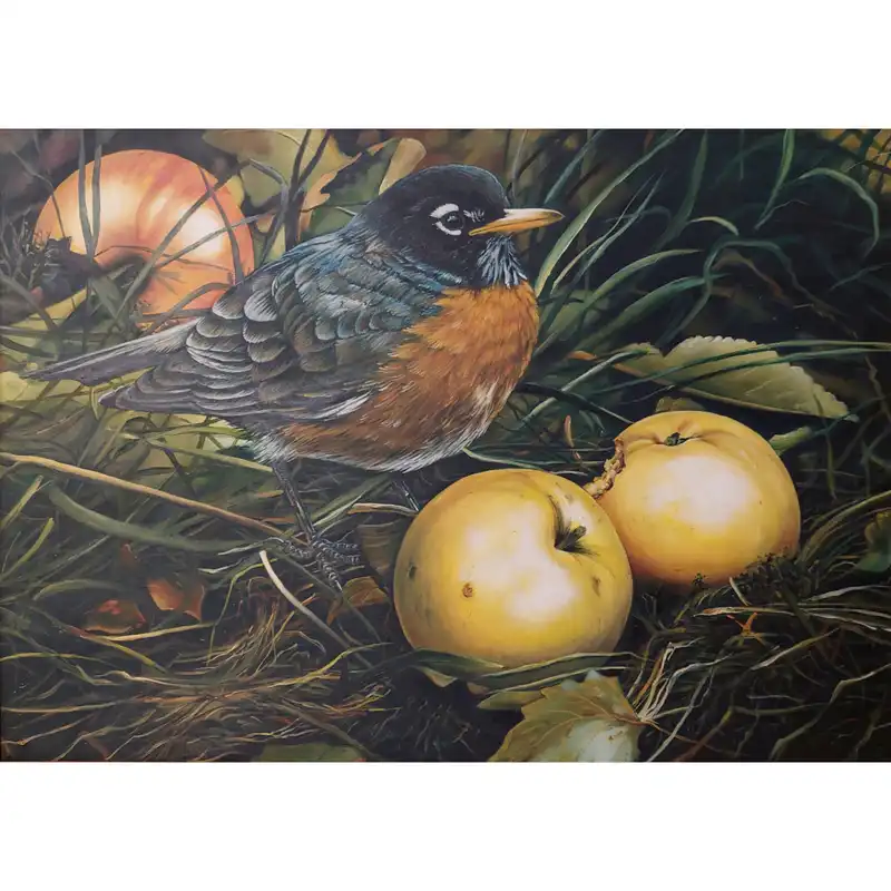 تابلو نقاشی رنگ روغن طرح پرنده