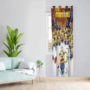  پرده مدل مینیون مخمل پانچی کد 328 سایز 140x280 سانتی متر