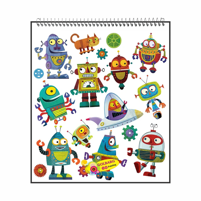 دفتر نقاشی 60 برگ گلبرگ مدل ربات کد 1463