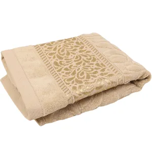حوله دستی صبا طرح گل سایز 79x37 سانتی ‌متر