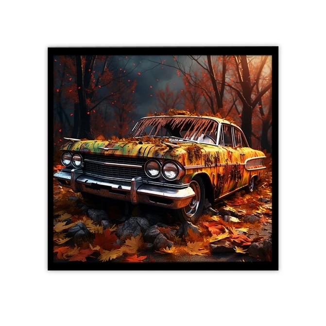 تابلو نوری بکلیت طرح نقاشی ماشین شورلت مدل B-MID-19111