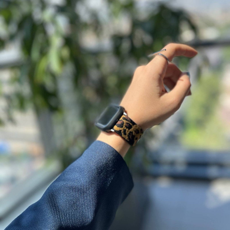 بند مدل پلنگی مناسب برای اپل واچ 42/44/44/49 میلیمتری