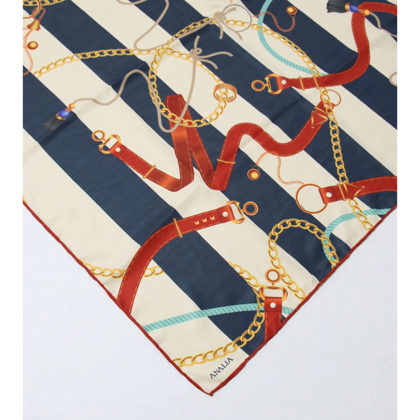 روسری زنانه مدل ابریشم زنجیری جدید قواره 90 کد 2956 - - 19