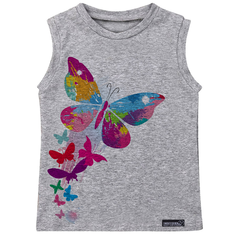 تاپ دخترانه 27 مدل Colorful Butterfly کد MH807