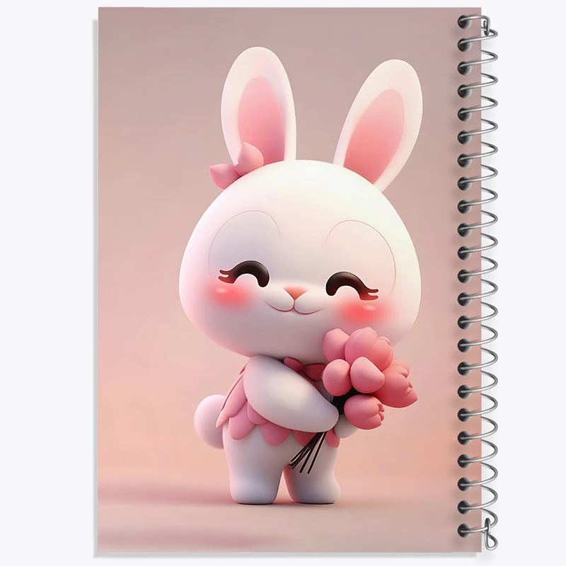 دفتر شطرنجی 50 برگ خندالو طرح خرگوش کیوت کد F5695