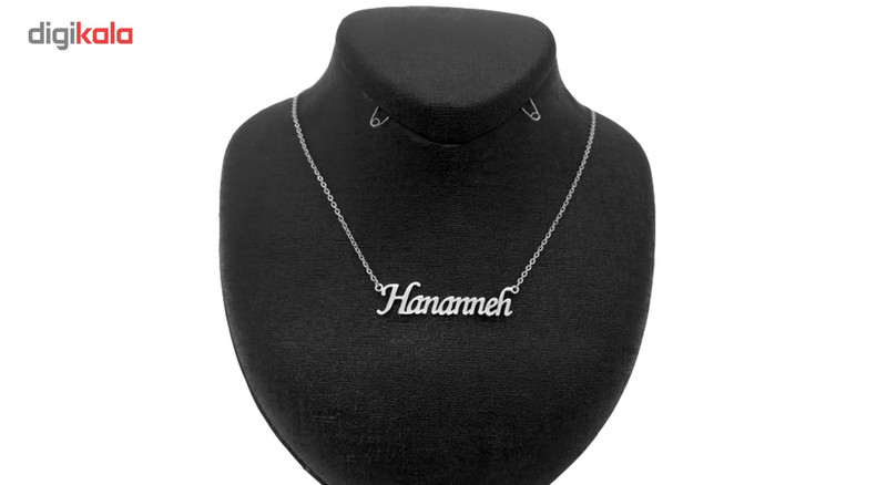 گردنبند نقره ترمه مدل اسم حنانه Termeh07