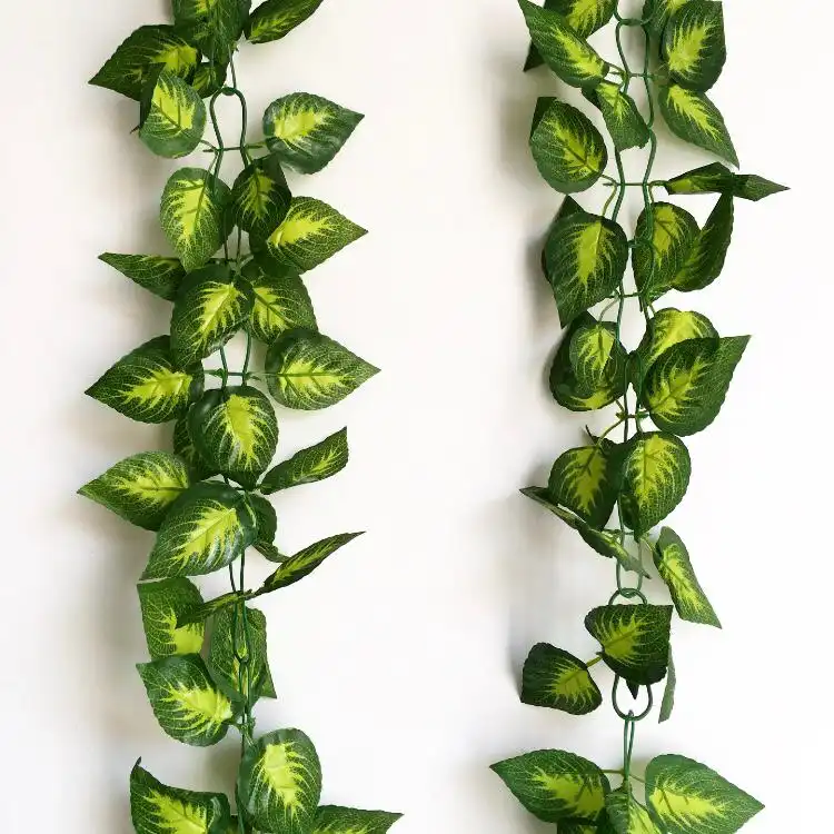 گل مصنوعی مدل ریسه برگ طرح پتوس ابلق