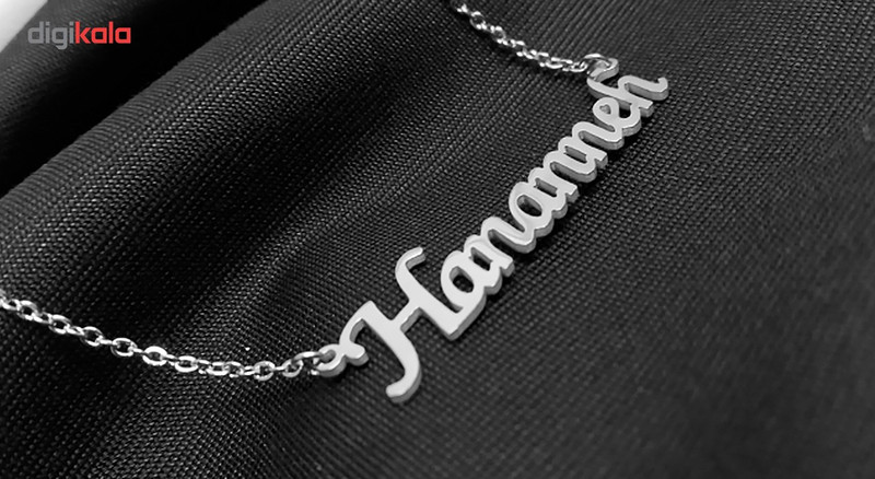 گردنبند نقره ترمه مدل اسم حنانه Termeh07