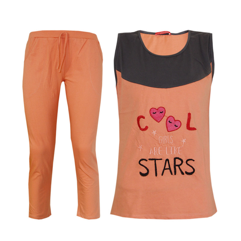 ست تی شرت و شلوارک زنانه کد 100135170a