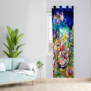  پرده مدل سوپر ماریو مخمل پانچی کد 937 سایز 140x280 سانتی متر