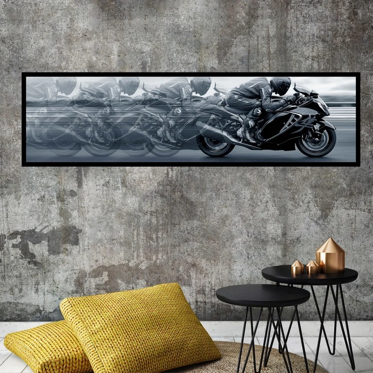 تابلو بکلیت طرح مسابقات موتور سواری مدل کشیده B-7924