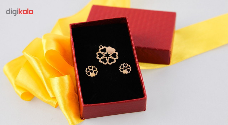 نیم ست طلا 18 عیار زنانه اسنو گلد کد 12009