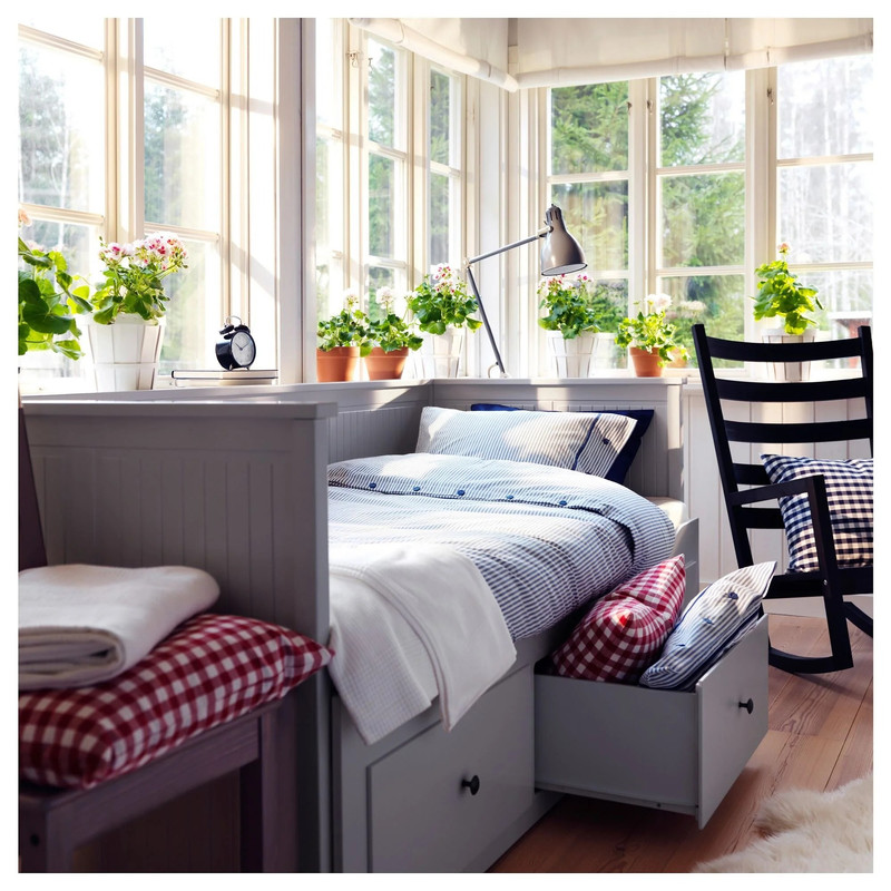 مبل تختخواب شو 3 نفره ایکیا مدل hemnes-vannareid