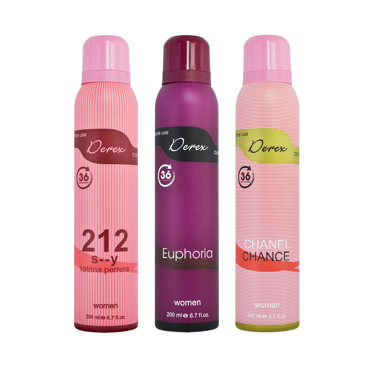 اسپری بدن زنانه دریکس مدل T02 حجم 200 میلی لیتر مجموعه ۳ عددی