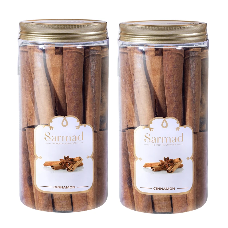 دارچین لوله ای ممتاز سرمد - 250 گرم بسته دو عددی