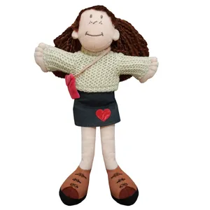 عروسک طرح دختر مدل Rag Doll کد 676 ارتفاع 37 سانتی متر