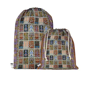 نظم دهنده سفری مدوپد طرح قالیچه قم خشتی مدل C-Ghom162 بسته 2 عددی