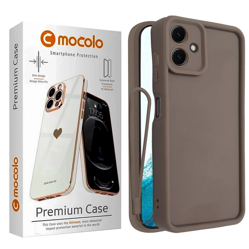 کاور موکولو مدل Silicone Puffer Strap مناسب برای گوشی موبایل سامسونگ Galaxy A06 به همراه بند آویز