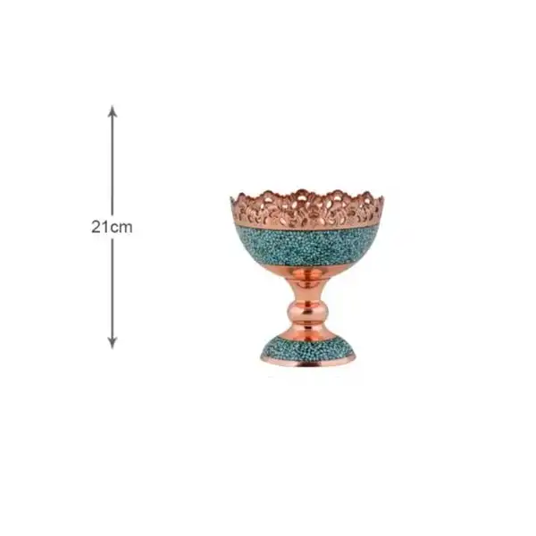 ست 3 تکه آجیل خوری و سنبلدان فیروزه کوبی مدل F084 کد F065