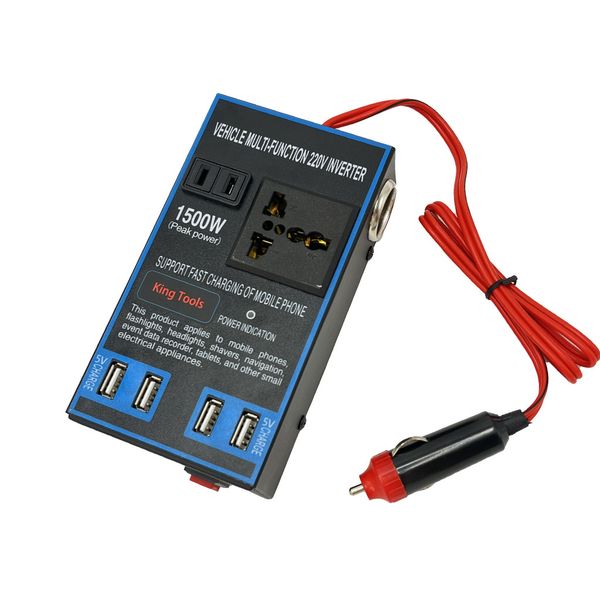 مبدل برق خودرو کینگ تولز مدل ۱۵۰۰ وات کد jt-1500