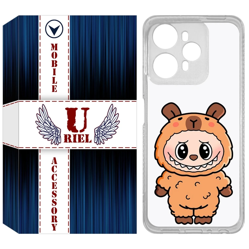 کاور یوریل مدل Clear کد 110 طرح لبوبو Labubu مناسب برای گوشی موبایل وکال V1 / V1 Plus