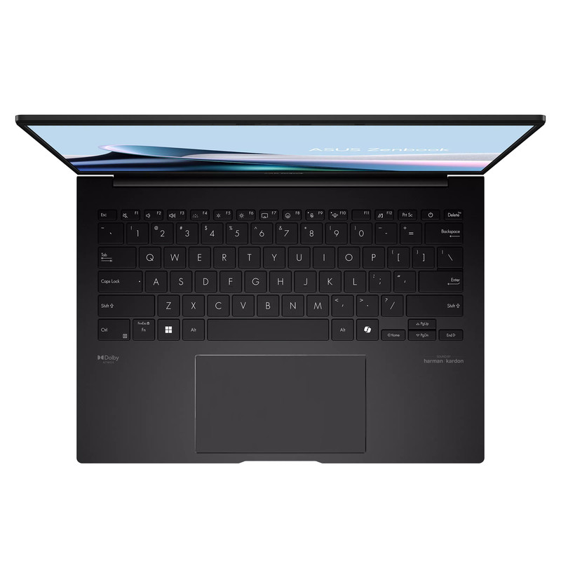 عکس لپ‌تاپ 14 اینچی ایسوس مدل Zenbook 14 OLED UM3406KA-Ryzen Ai 7 350-32GB LPDDR5X-1TB SSD-Touch — زاویه و جزئیات 1