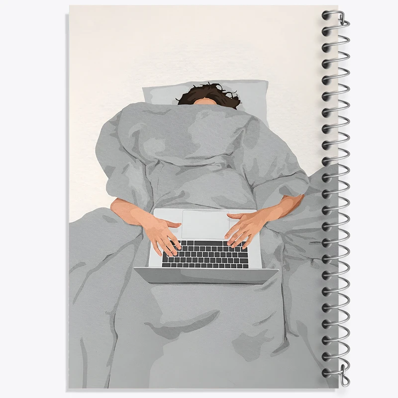 دفتر ژورنال نویسی 50 برگ خندالو مدل نقطه ای طرح دخترانه مینیمال کد N2692