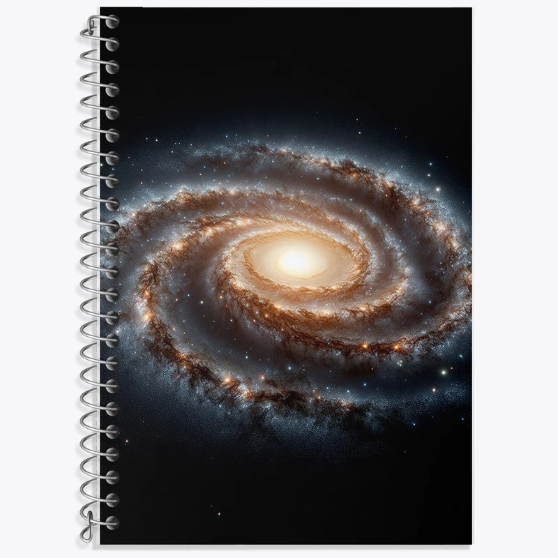 دفتر زبان 50 برگ خندالو مدل سه خط طرح کهکشان کد F248